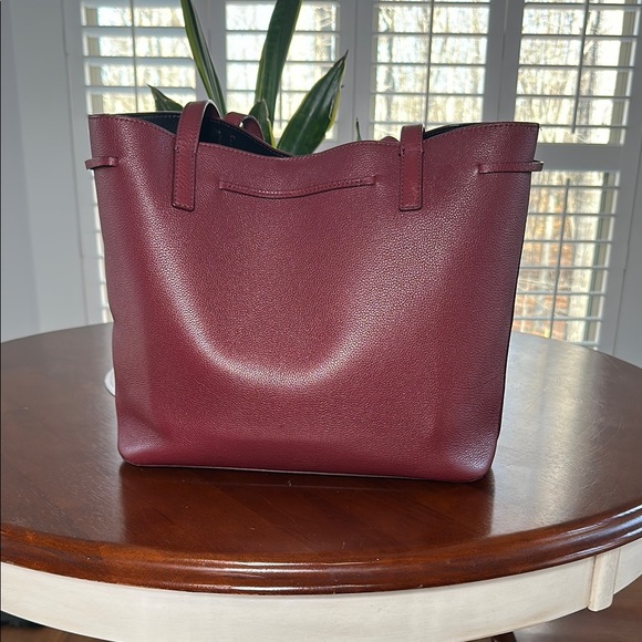 Kate Spade Burgundy Leather Tote Bag - Picture 2 of 8